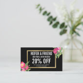 美しい花模様サロン紹介カード 紹介カード (スタンド正面)