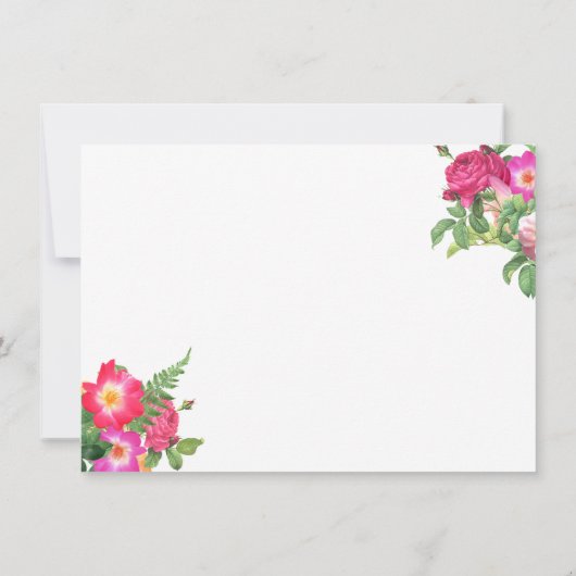 美しい花模様ラッシュエクステンション白いギフトカード (裏面)