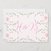 美しい花模様 招待状 (正面)