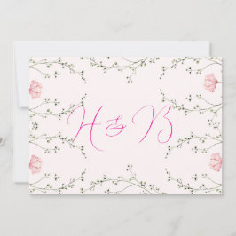 美しい花模様 招待状