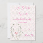 美しい花模様 招待状 (裏面)