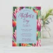 美しい花母の日ブランチ青 招待状 (スタンド正面)