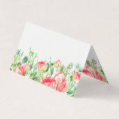 美しい花水彩イラストレーション。 名刺 (裏面)