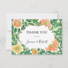 美しい花水彩サンキューカード 招待状