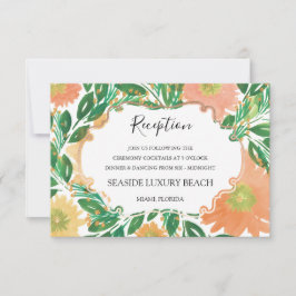 美しい花水彩披露宴カード 招待状