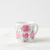 美しい花水彩花模様 エスプレッソカップ (正面右)