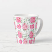 美しい花水彩花模様 カフェラテマグ (右アングル)