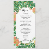 美しい花水色絵を描のメニューカード メニュー (正面/裏面)