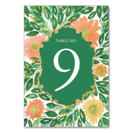 美しい花水色絵画のテーブル番号 テーブルナンバー