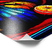 美しい花瓶の隣のジューシーなオレンジ フォトプリント            (角)