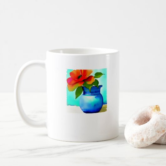 美しい花瓶 コーヒーマグカップ (ドーナツ)