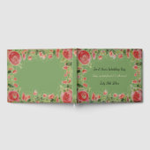 美しい花結婚のゲストブック ゲストブック (全面)