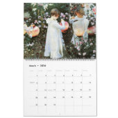 美しい花絵 カレンダー (3月 2026)