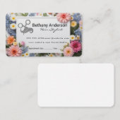 美しい花縁ど | 美容師ロゴ 予約カード (正面/裏面)