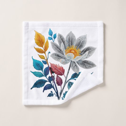 美しい花葉や ウォッシュタオル (ウォッシュタオル)