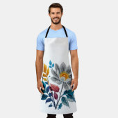 美しい花葉や エプロン (着用した状態)