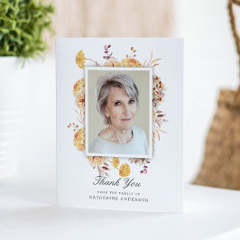 美しい花記念写真サンキューカード 招待状