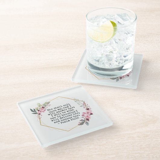 美しい花詩編91ガラスコースター ガラスコースター (アングル)