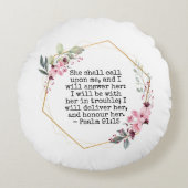 美しい花詩編91円枕 ラウンドクッション (正面)