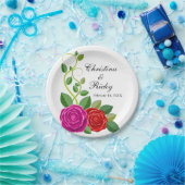 美しい花3 ウェディング_GC - 紙皿 (パーティー)