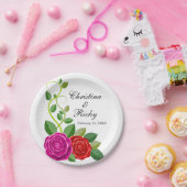 美しい花3 ウェディング_GC - 紙皿 (パーティー)