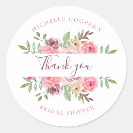 美しい花 ありがとう ラウンドシール