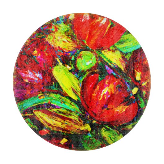 「美しい花」かわいいアー買ト カッティングボード (正面)