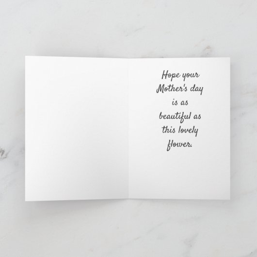 **美しい花** の美しい *娘* カード (内部)