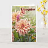**美しい花** の美しい *娘* カード (黄色い花)