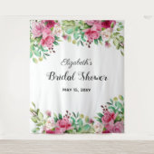 美しい花 エレガントな結婚式前祝賀会の背景 タペストリー (正面)