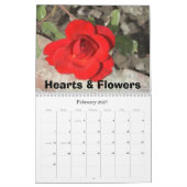 美しい花 カレンダー (2月 2027)