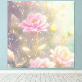 美しい花 キャンバスプリント (インサイチュ (ウッドフロア))