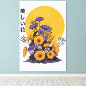 美しい花 キャンバスプリント (インサイチュ (ウッドフロア))