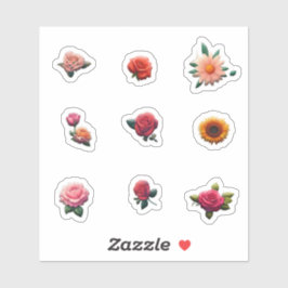 美しい花 シール