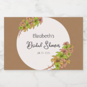 美しい花 スパークリングワインラベル (シングルラベル)