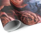 美しい花(バラ、紫陽花、c) ラッピングペーパー (ロールコーナー)