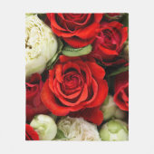 美しい花 フリースブランケット (正面)