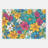 美しい花、フローラ ラッピングペーパーシート (正面3)