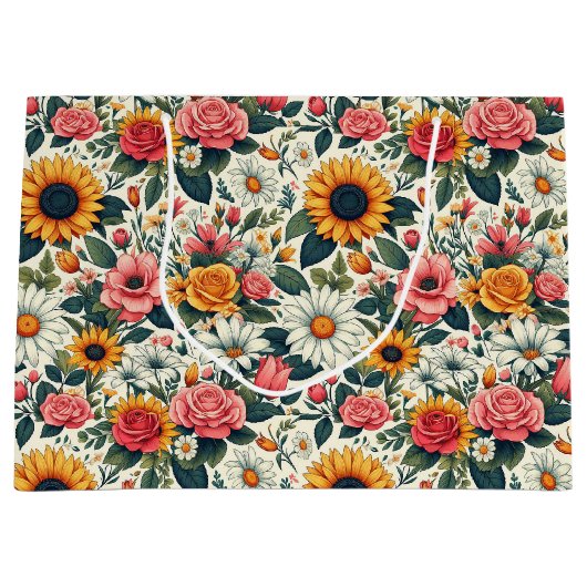 美しい花 ラージペーパーバッグ (正面)