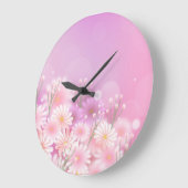 美しい花 ラージ壁時計 (傾斜)