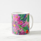 美しい花:ワイルドフラワー水彩壁紙 コーヒーマグカップ (正面右)