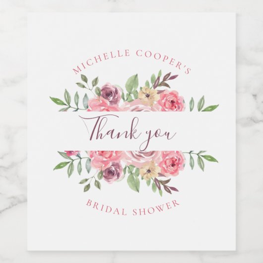 美しい花 ワインラベル (シングルラベル)