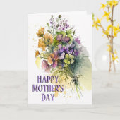 美しい花、完璧な贈り物、マザーズ・デイ・カード カード (黄色い花)