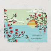 美しい花 – 悔やみや弔慰カード ポストカード (正面/裏面)