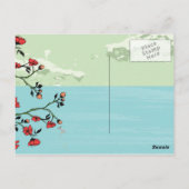 美しい花 – 悔やみや弔慰カード ポストカード (裏面)