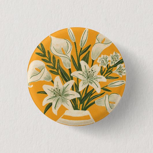 美しい花 缶バッジ (正面)