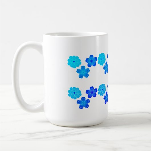 美しい花、花 コーヒーマグカップ (左)