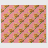 美しい花、黄金のバラ ラッピングペーパー (フラット)