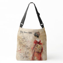 美しい芸者が立つ