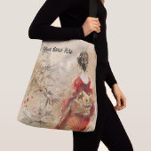 美しい芸者が立つ クロスボディバッグ (クローズアップ)